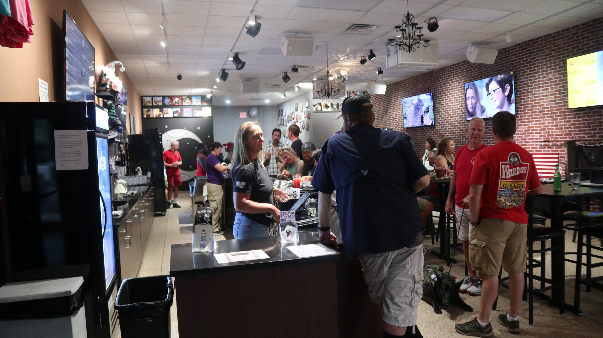 Veterans and supporters gathered inside Disco Witch Brewing during a community event.
