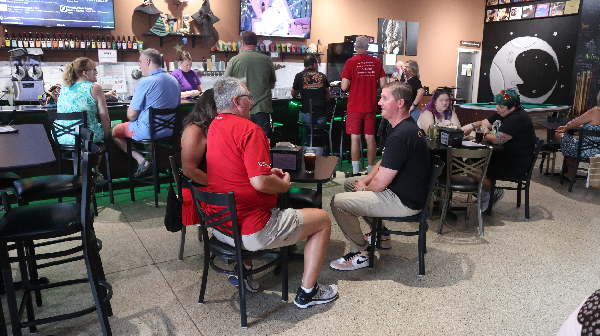 Veterans and community members gathered at Disco Witch Brewing for a Veterans Phalanx Muster event.