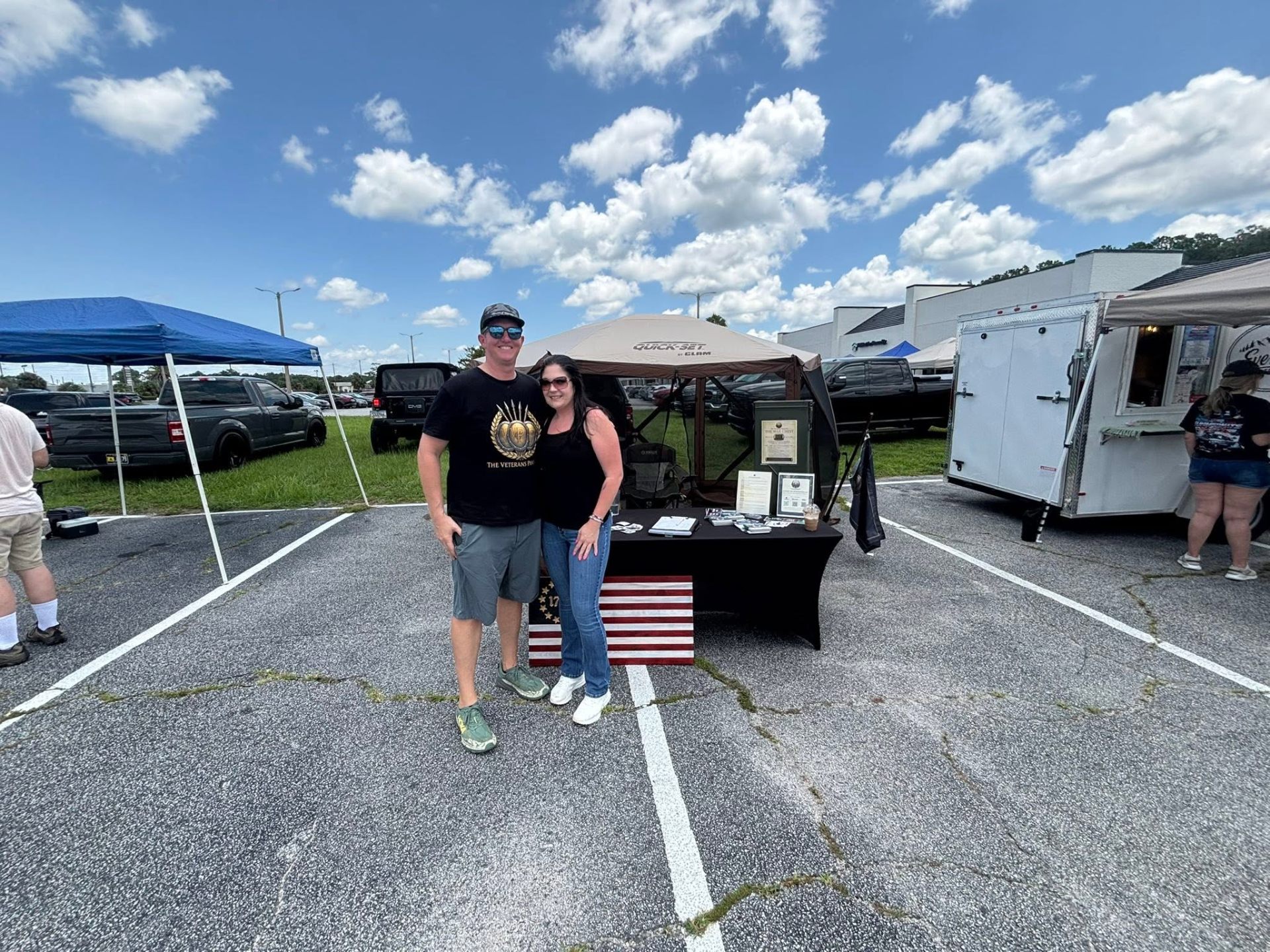 Veterans, supporters, and local partners at the Suicide Prevention Car Show.