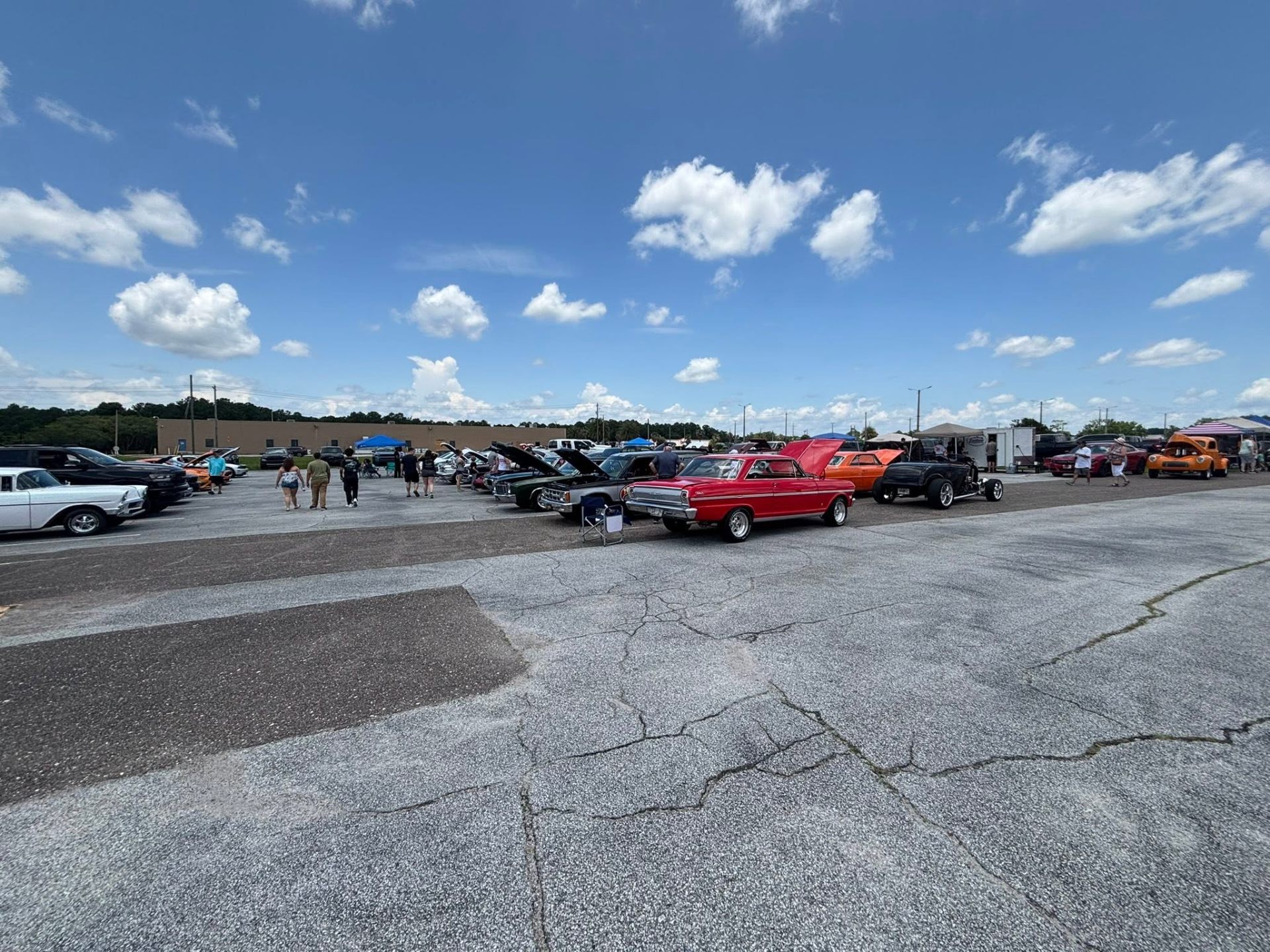 Cars and community members gathered at a suicide prevention car show supporting The Veterans Phalanx.